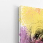 Quadro Cachorro Maltês Tinta Aquarela Canvas 60x40cm