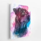 Quadro Cachorro Rottweiler Colorido Aquarela Canvas 30x40cm