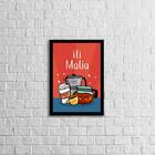 Quadro Café Iti Malia 24x18cm Moldura:madeira Branca