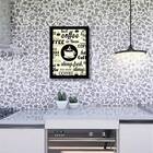 Quadro Café Palavras 24x18cm Moldura:madeira Branca