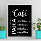 Quadro Café Para Compartilhar 24x18cm Moldura:madeira Preta