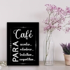 Quadro Café Para Compartilhar 33x24cm Moldura:madeira Preta