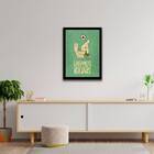 Quadro Cagando Todos Somos Iguais 33x24cm - Com Vidro Moldura