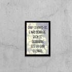 Quadro Caiu? Levante-se 24x18cm - Com Vidro Moldura:madeira P