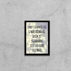 Quadro Caiu? Levante-se 33x24cm - Com Vidro Moldura:madeira P