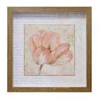 Quadro Caixa Flor Rosa Natural 33x33 Cm Kapos