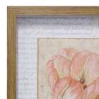 Quadro Caixa Flor Rosa Natural 33x33 Cm Kapos