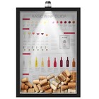 Quadro Caixa Porta Rolha (com Led) Vinho Wine Guide