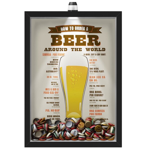 Quadro Caixa Porta Tampinha Cerveja (com Led) How To Order A
