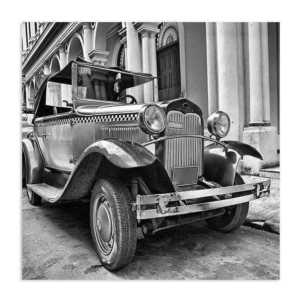 Quadro Calhambeque Uniart Preto & Branco 45x45cm