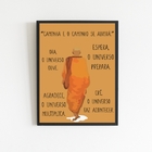 Quadro Caminha E O Caminho Se Abrirá 45x34cm Moldura:madeira