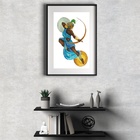 Quadro Candomblé Lagunedé - 60x48cm Moldura:madeira Preta