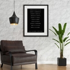 Quadro Candomblé Nomes Orixás - 60x48cm Moldura:madeira Preta