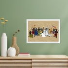 Quadro Candomblé Orixás Masculinos Reunidos 24x18cm Moldura:m