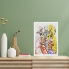 Quadro Candomblé Orixás Mulheres Reunidas 45x34cm - Com Vidro