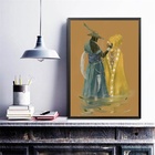 Quadro Candomblé Oxum E Logun 24x18cm - Com Vidro Moldura:mad