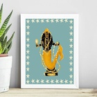 Quadro Candomblé Oxum - Estrelinhas 33x24cm Moldura:madeira P