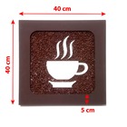 Quadro Cantinho Do Café Com Grãos Naturais Em Madeira Artesan