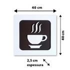 Quadro Cantinho Do Café Em Madeira Artesanal 40x40cm