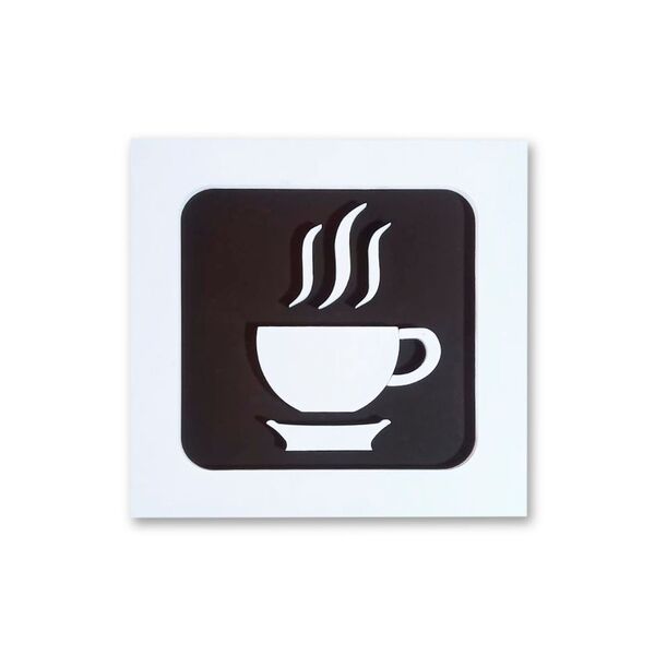 Quadro Cantinho Do Café Em Madeira Artesanal 40x40cm