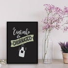 Quadro Cantinho Do Churrasco 45x34cm Moldura:madeira Branca