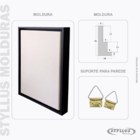 Quadro Canvas Com Gravura 60x90cm Mold Preta G240013/800/116