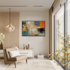 Quadro Canvas Com Gravura 60x90cm Mold Preta G240013/800/116