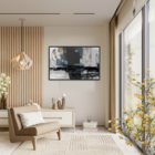 Quadro Canvas Com Gravura 60x90cm Mold Preta G240018/800/116