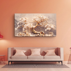 Quadro Canvas Decorativo Árvore Flores Brancas 110x60cm