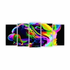 Quadro Canvas Decorativo Cachorro Pug Colorido 155x65cm