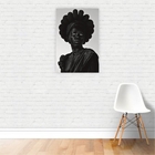 Quadro Canvas Fotografia Artística Mulher Negra 60x40cm