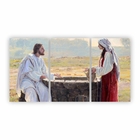 Quadro Canvas Jesus E Mulher No Poço 125x65cm
