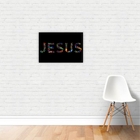 Quadro Canvas Premium Moldura Jesus Cristo Colorido 60x40cm