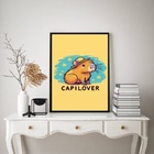 Quadro Capivara - Capilover 24x18cm Moldura Preta