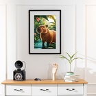 Quadro Capivara Tropical - 60x48cm Moldura Preta