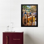 Quadro Capivaras No Buteco 33x24cm Moldura:madeira Preta