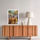 Quadro Capivaras No Buteco 33x24cm Moldura:madeira Preta