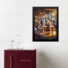 Quadro Capivaras Tomando Cerveja 24x18cm - Com Vidro Moldura: