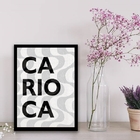 Quadro Carioca Calçada Copacabana 33x24cm Moldura:madeira Pre