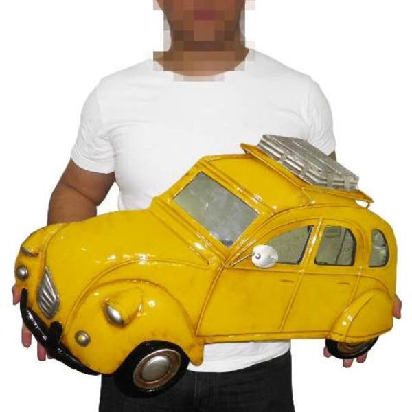 Quadro Carro Fusca 3d Em Metal Espelhado Para Parede Deco Vin