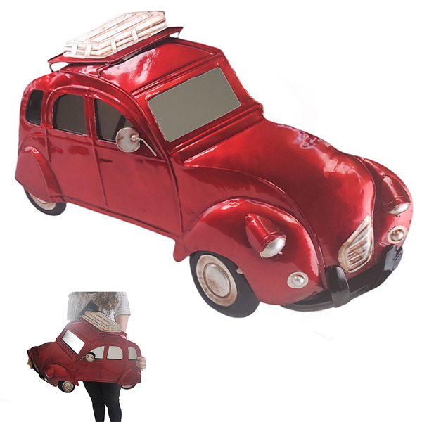 Quadro Carro Retro 3d Colecionador Metal Espelhado Quarto Est