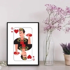 Quadro Carta De Baralho Frida Kahlo 24x18cm - Com Vidro Moldu