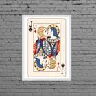 Quadro Carta De Baralho Gay 33x24cm - Com Vidro Moldura:madei