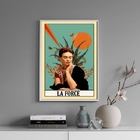 Quadro Carta Tarot La Force - Frida 45x34cm - Com Vidro Moldu