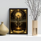 Quadro Carta Tarot Vintage - The Star 33x24cm - Com Vidro Mol