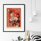 Quadro Cartaz Moulin Rouge - 60x48cm Moldura:madeira Branca