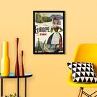 Quadro Cartaz Vintage Cia Aérea Europe 33x24cm - Com Vidro Mo