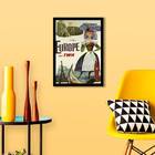 Quadro Cartaz Vintage Cia Aérea Europe 45x34cm - Com Vidro Mo