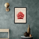 Quadro Casa De Praia - Coral Vermelho 45x34cm - Com Vidro Mol