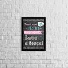 Quadro Casa Não Tem Empregada. Lave A Louça 24x18cm - Com Vid